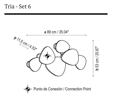 Bover TRIA Set 6 Wandleuchte